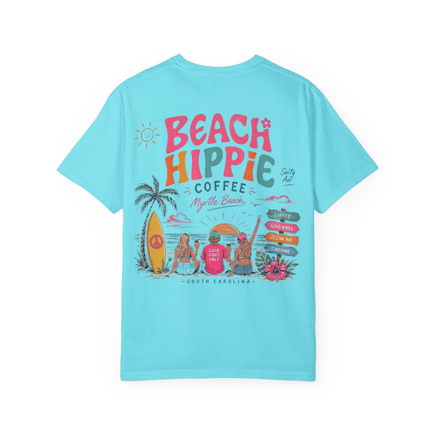 Beach Hippie T-Shirt — 'Beach Hippie Coffee' Vintage Surf Graphic Tee