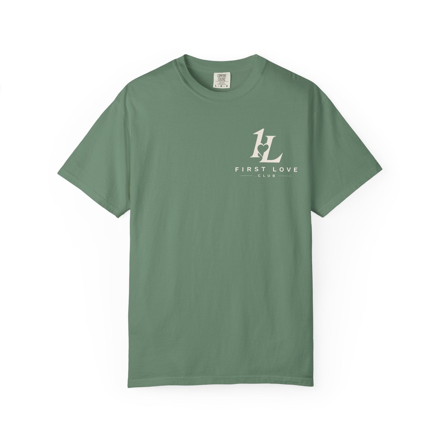 First Love Mountain T-Shirt — "Greater Is He" Christian Faith Tee