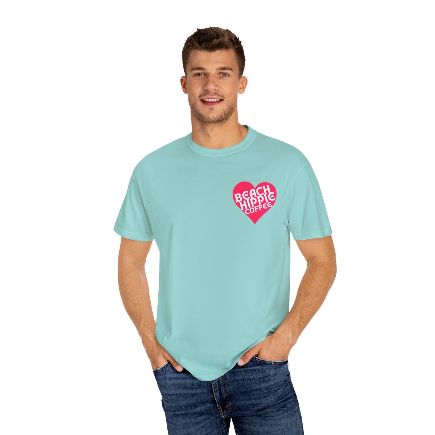 Beach Hippie Coffee T-Shirt - I Am Enough Graphic Tee