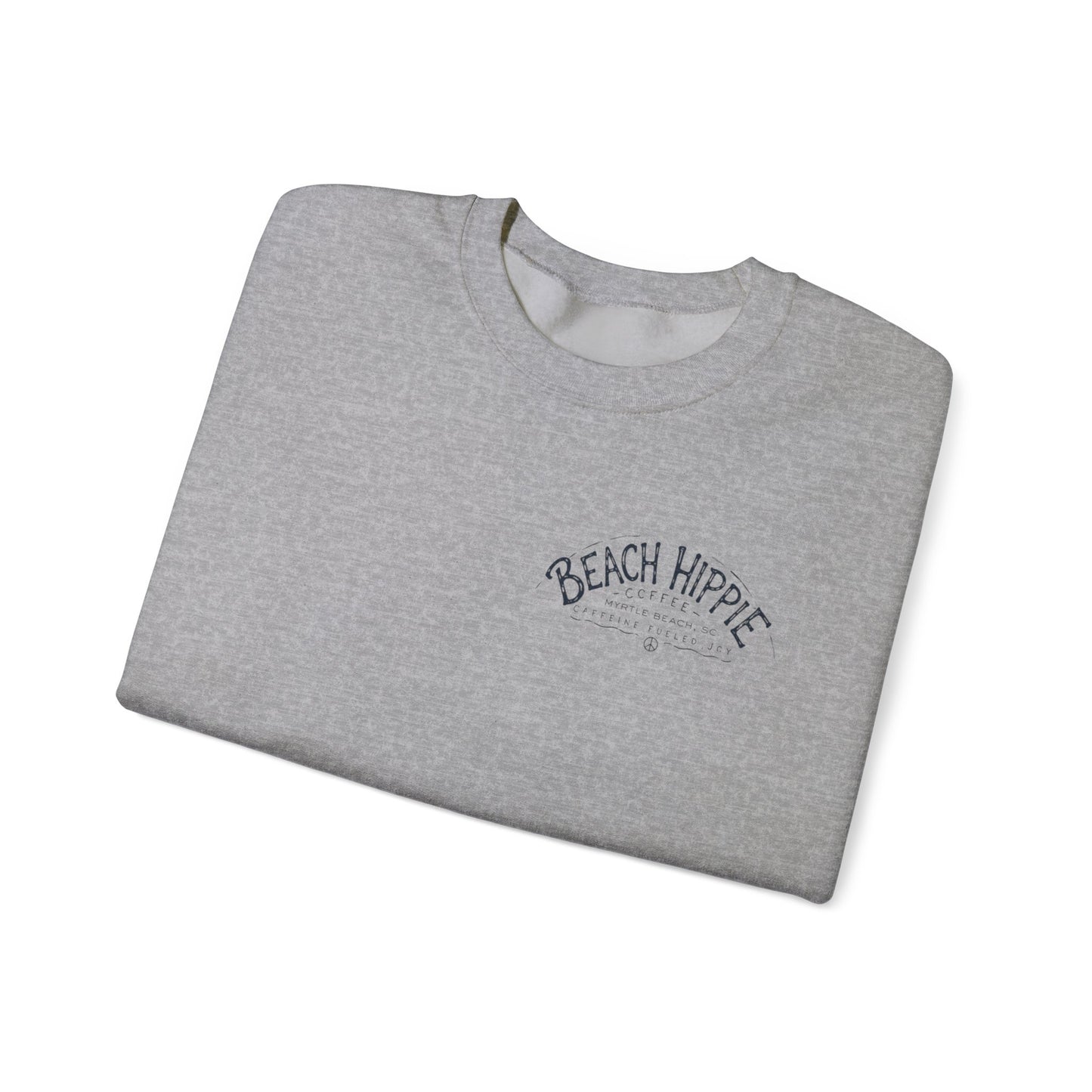 Beach Hippie Crewneck Sweatshirt — Casual Coastal Pullover