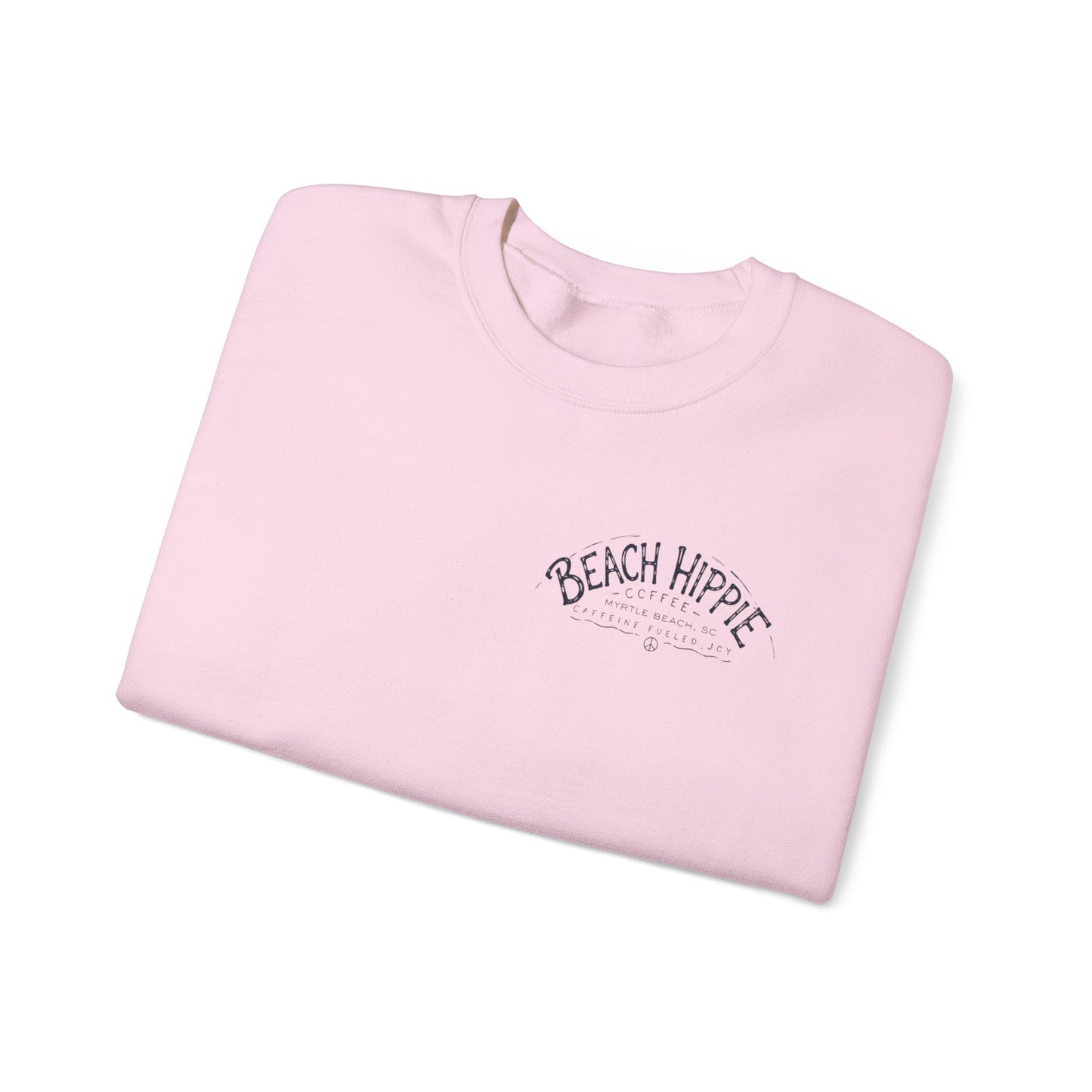 Beach Hippie Crewneck Sweatshirt — Casual Coastal Pullover