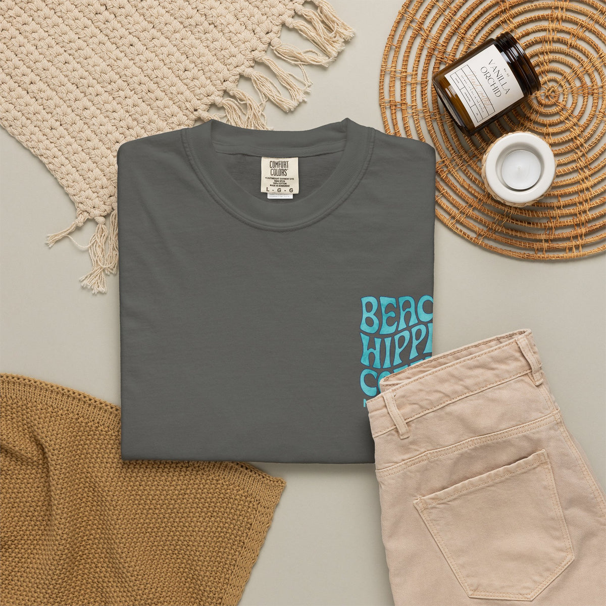 Beach Hippe Coffee T-Shirt — Trust the One Who Calms the Seas
