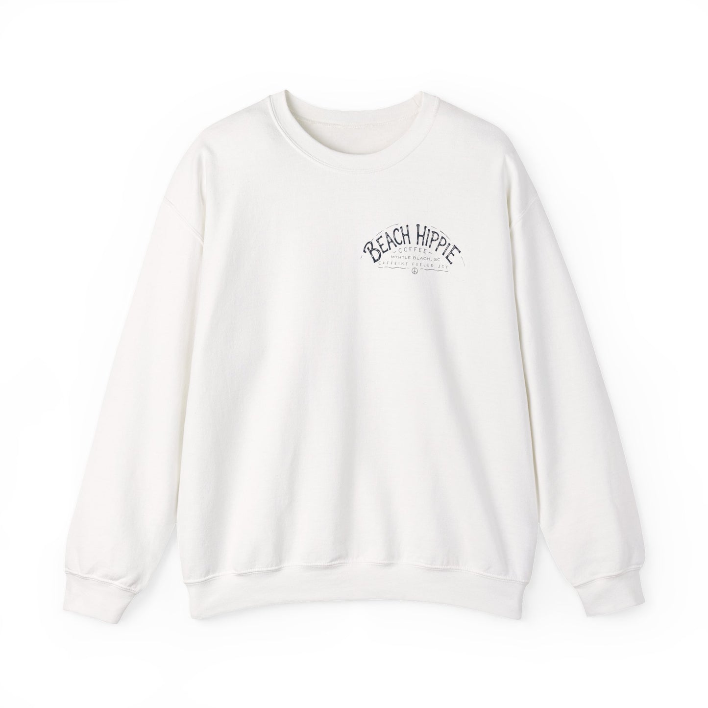 Beach Hippie Crewneck Sweatshirt — Casual Coastal Pullover