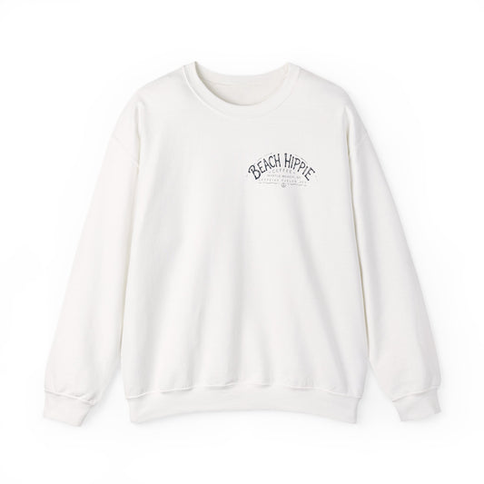 Beach Hippie Crewneck Sweatshirt — Casual Coastal Pullover