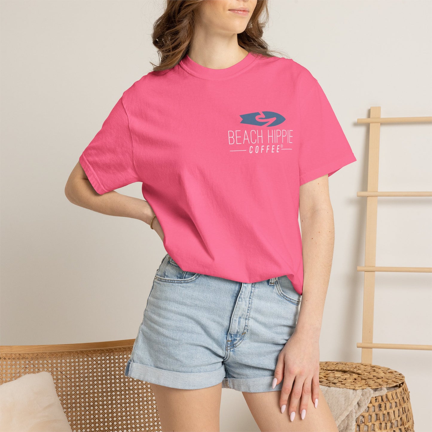 Beach Hippie T-Shirt — 'Beach Hippie Coffee' Vintage VW Van Myrtle Beach Tee