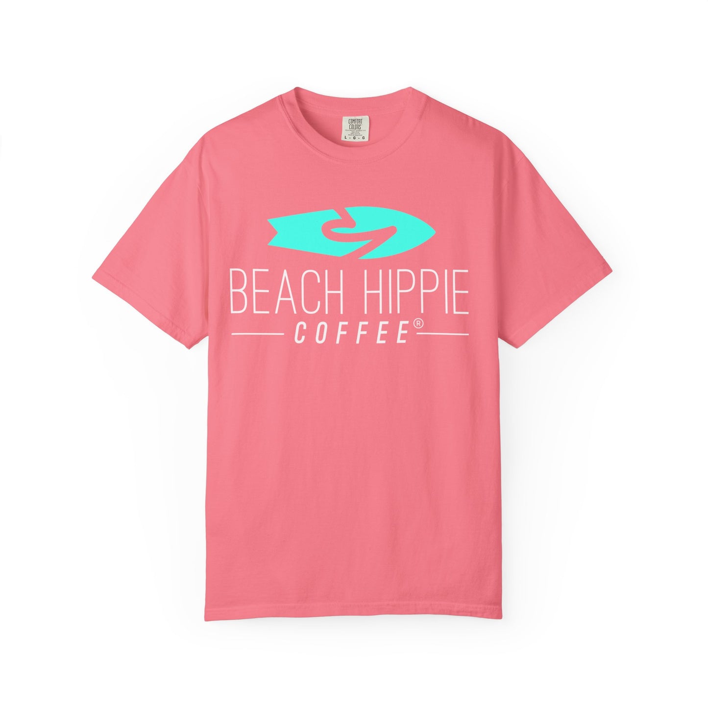 Beach Hippie Coffee T-Shirt — 'Beach Hippie' VW Bus & Manifesto