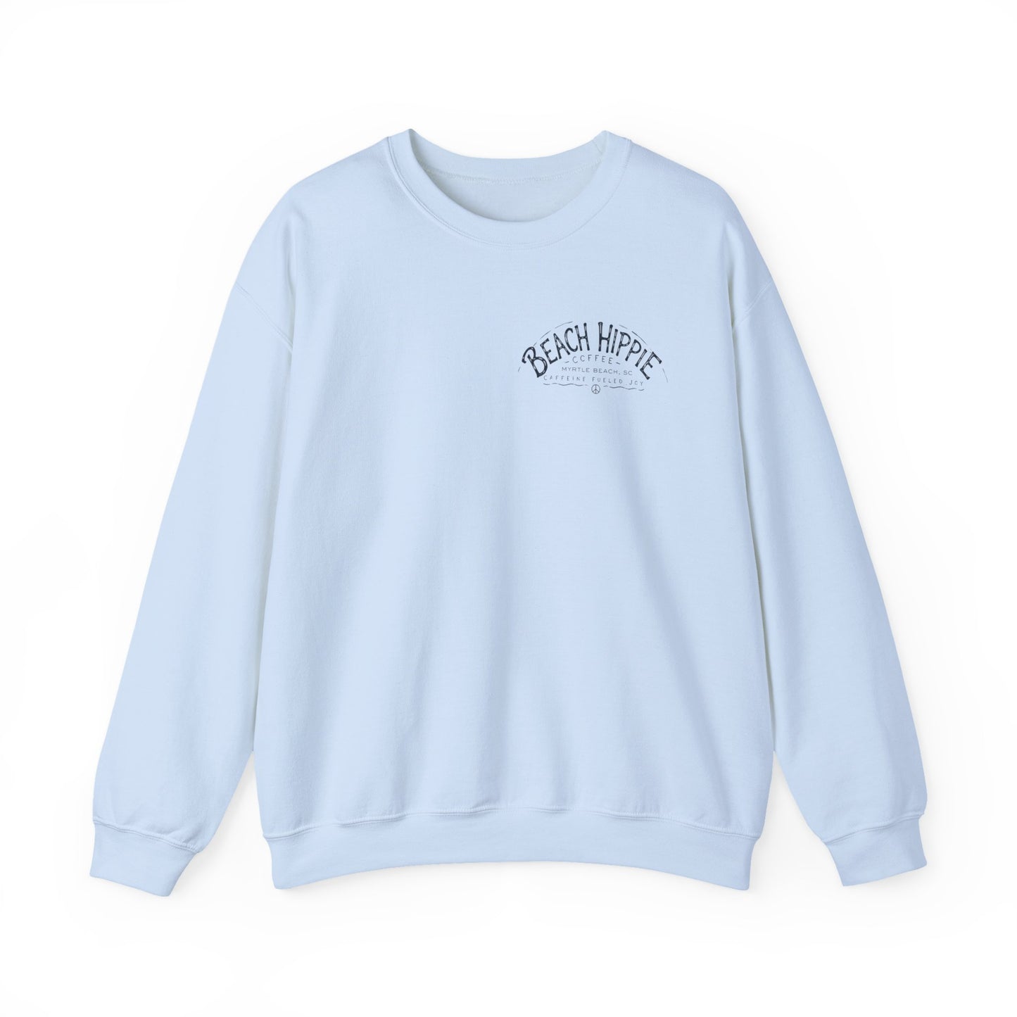 Beach Hippie Crewneck Sweatshirt — Casual Coastal Pullover