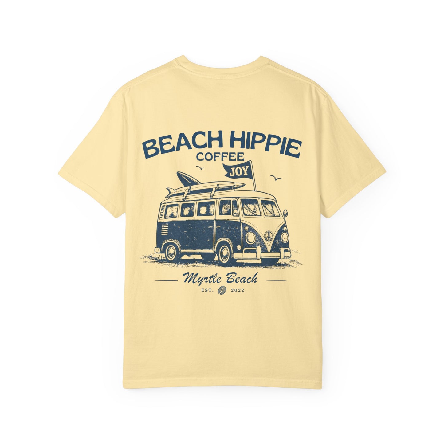 Beach Hippie T-Shirt — 'Beach Hippie Coffee' Vintage VW Van Myrtle Beach Tee