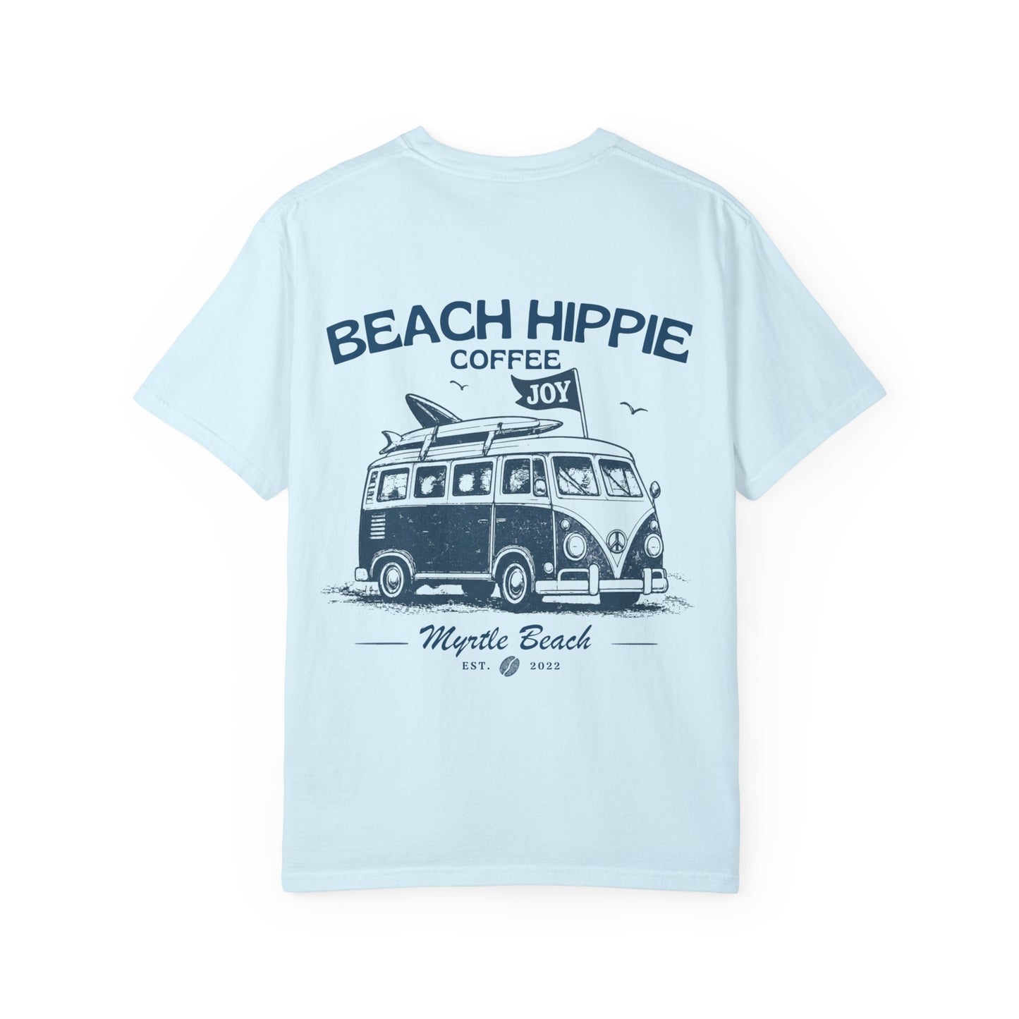 Beach Hippie T-Shirt — 'Beach Hippie Coffee' Vintage VW Van Myrtle Beach Tee