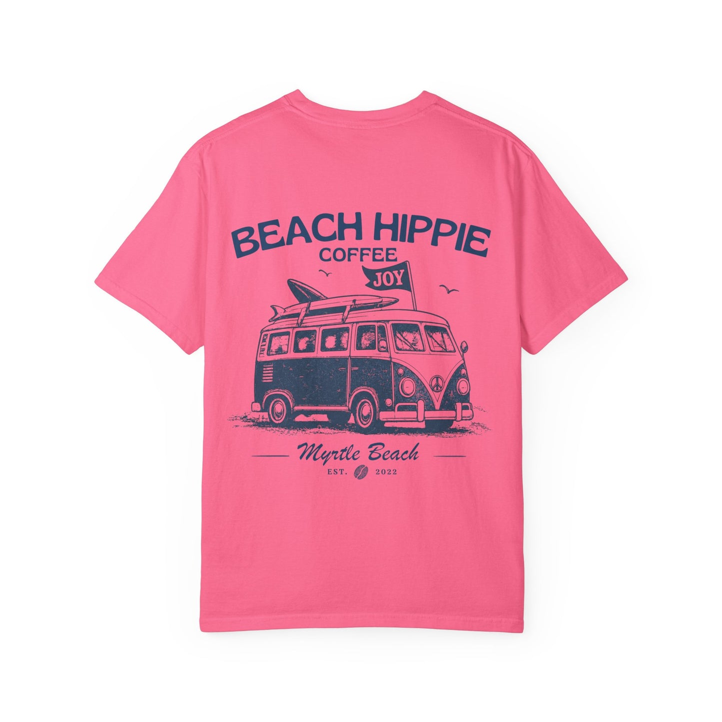 Beach Hippie T-Shirt — 'Beach Hippie Coffee' Vintage VW Van Myrtle Beach Tee