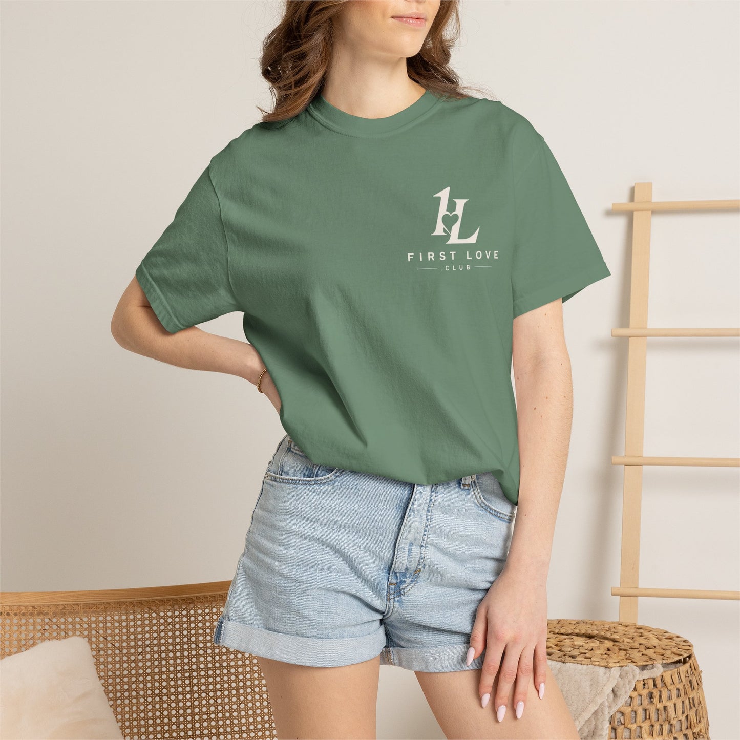 First Love Mountain T-Shirt — "Greater Is He" Christian Faith Tee