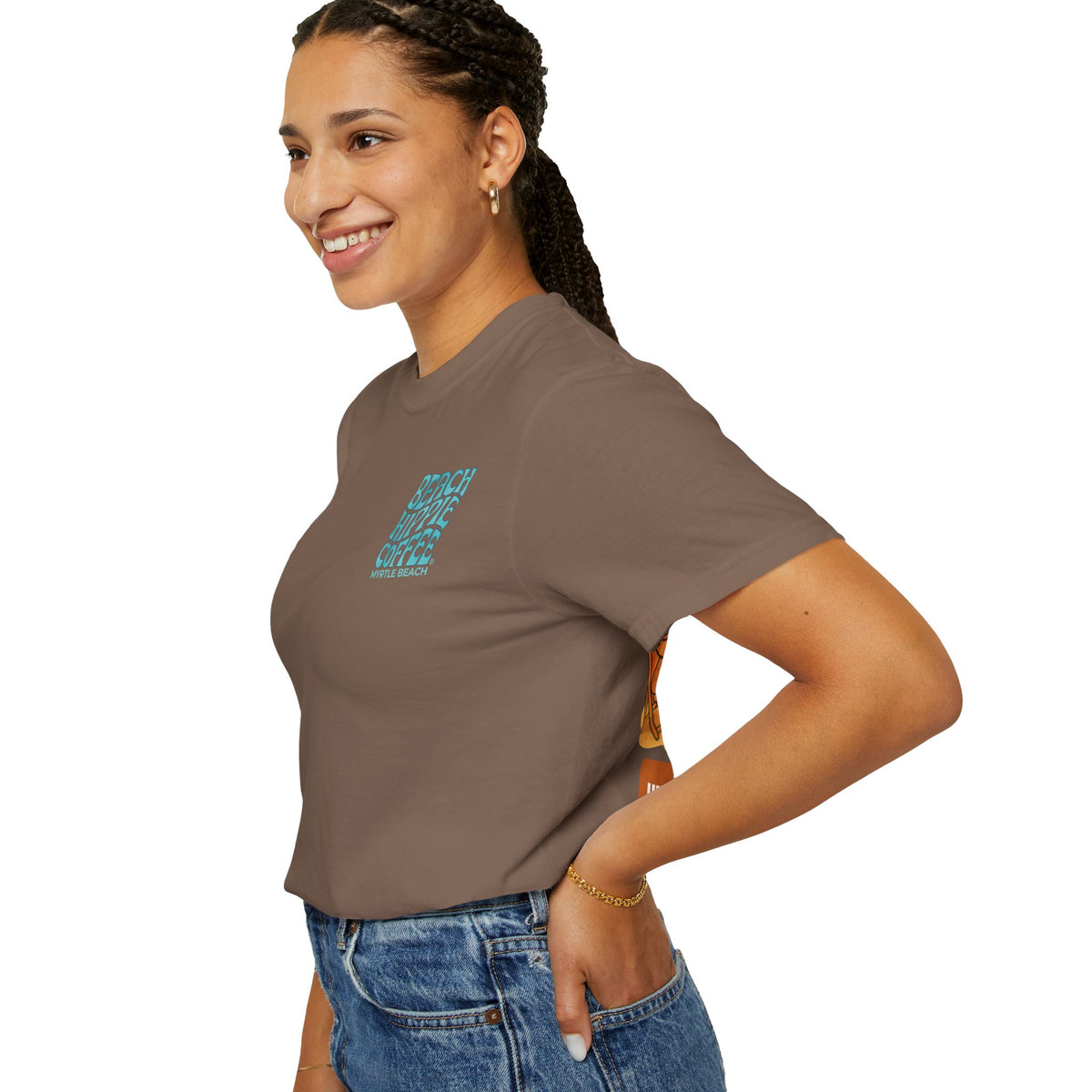 Cat Beach T-Shirt — "Life Is Greater With Unconditional Meow Love" Graphic Tee
