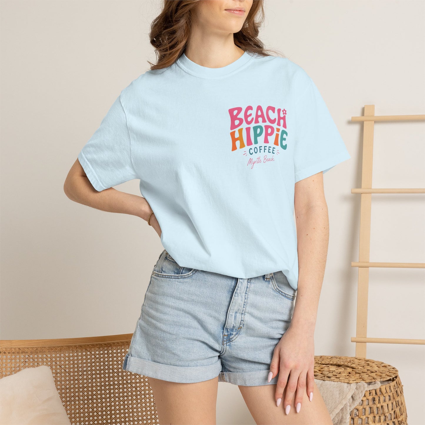 Beach Hippie T-Shirt — 'Beach Hippie Coffee' Vintage Surf Graphic Tee
