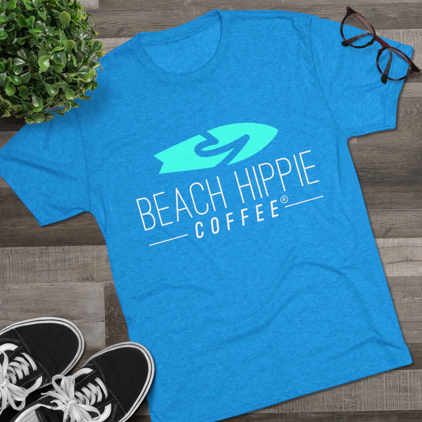 Beach Hippie Coffee Unisex Crew Tee - VW T-Shirt for Beach Lovers