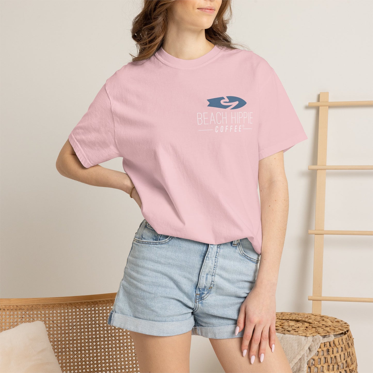 Beach Hippie T-Shirt — 'Beach Hippie Coffee' Vintage VW Van Myrtle Beach Tee