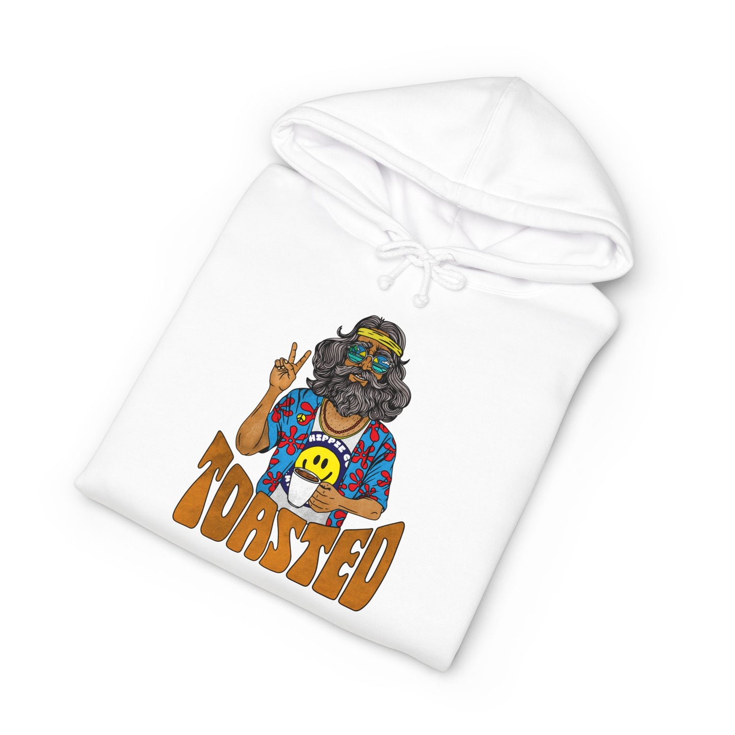 Hoodie — 'Toasted' Hippie Coffee Graphic Pullover Beach Hippie Coffe