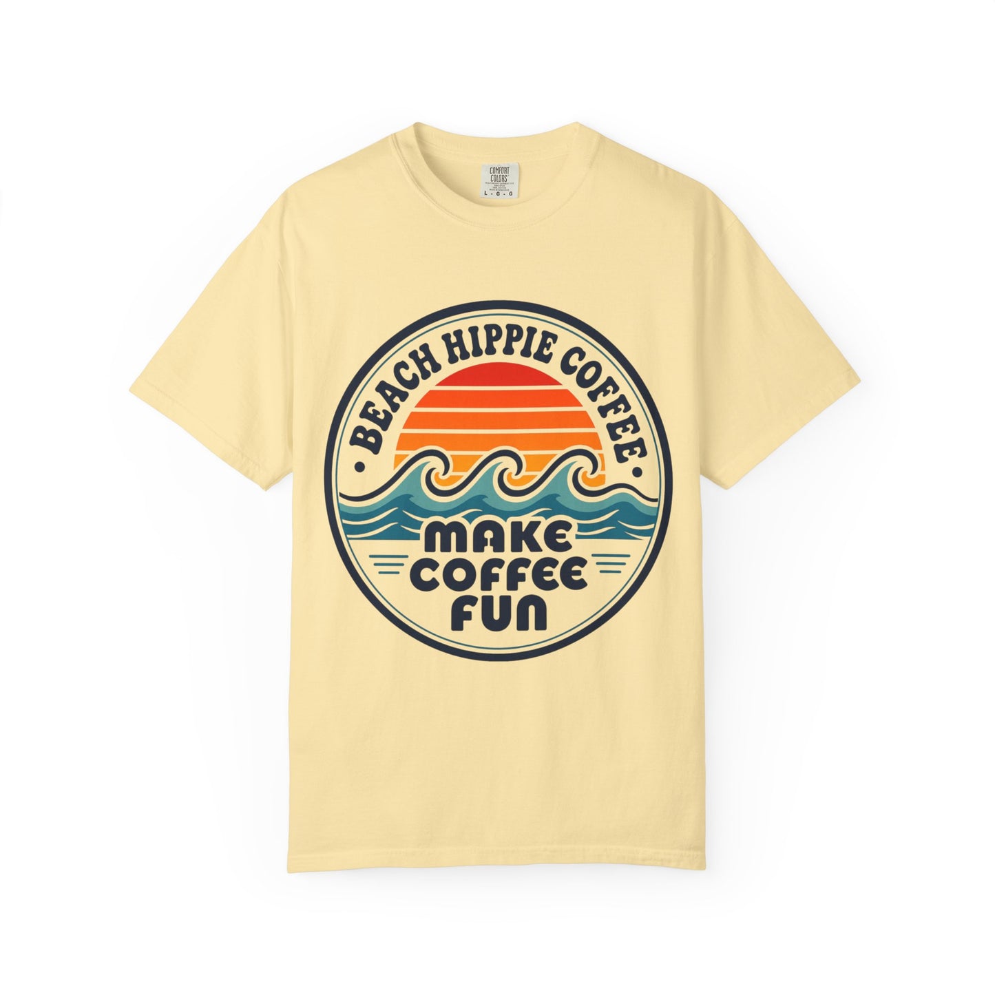 Coffee Club T-Shirt — "Make Coffee Fun" Retro Beach Surf Graphic