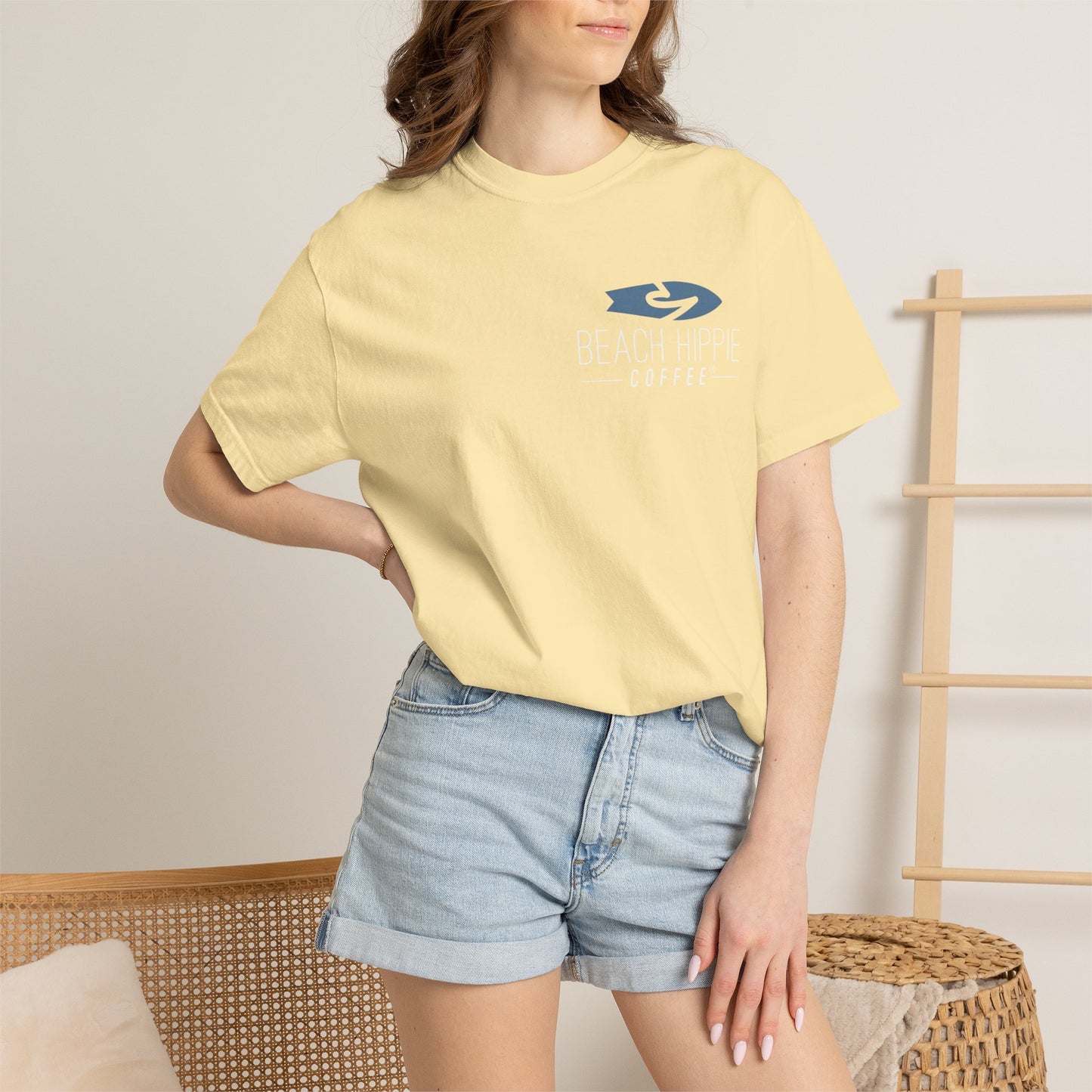 Beach Hippie T-Shirt — 'Beach Hippie Coffee' Vintage VW Van Myrtle Beach Tee