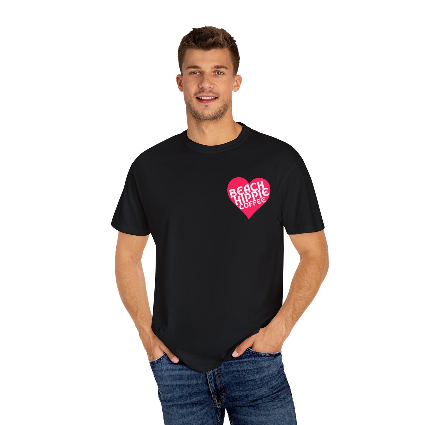 Beach Hippie Coffee T-Shirt - I Am Enough Graphic Tee