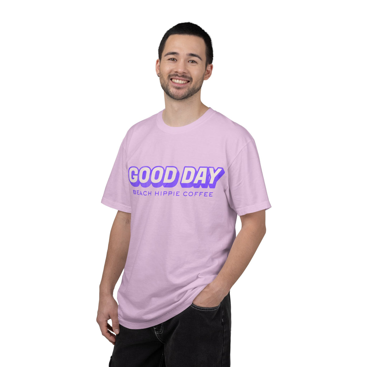 Good Day Graphic T-Shirt — "Today... I Am" Inspirational Beach Coffee Tee