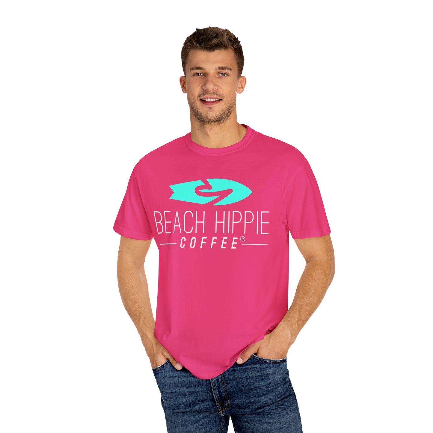 Definition of a Beach Hippie Bus T-Shirt | Unisex Garment-Dyed Tee, Casual Summer Shirt, Boho Style Top, Perfect for Beach Days, Music Festivals
