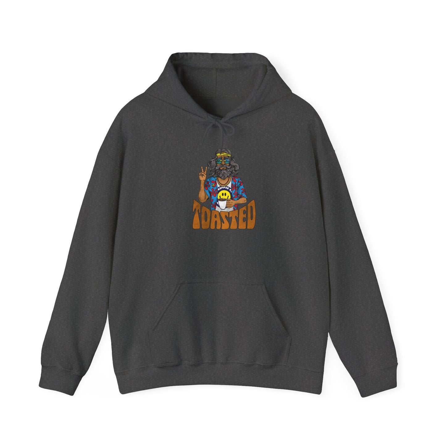 Beach Hippie Coffee Hoodie — "Toasted" Graphic Myrtle Beach Coffee Shop Sweatshirt