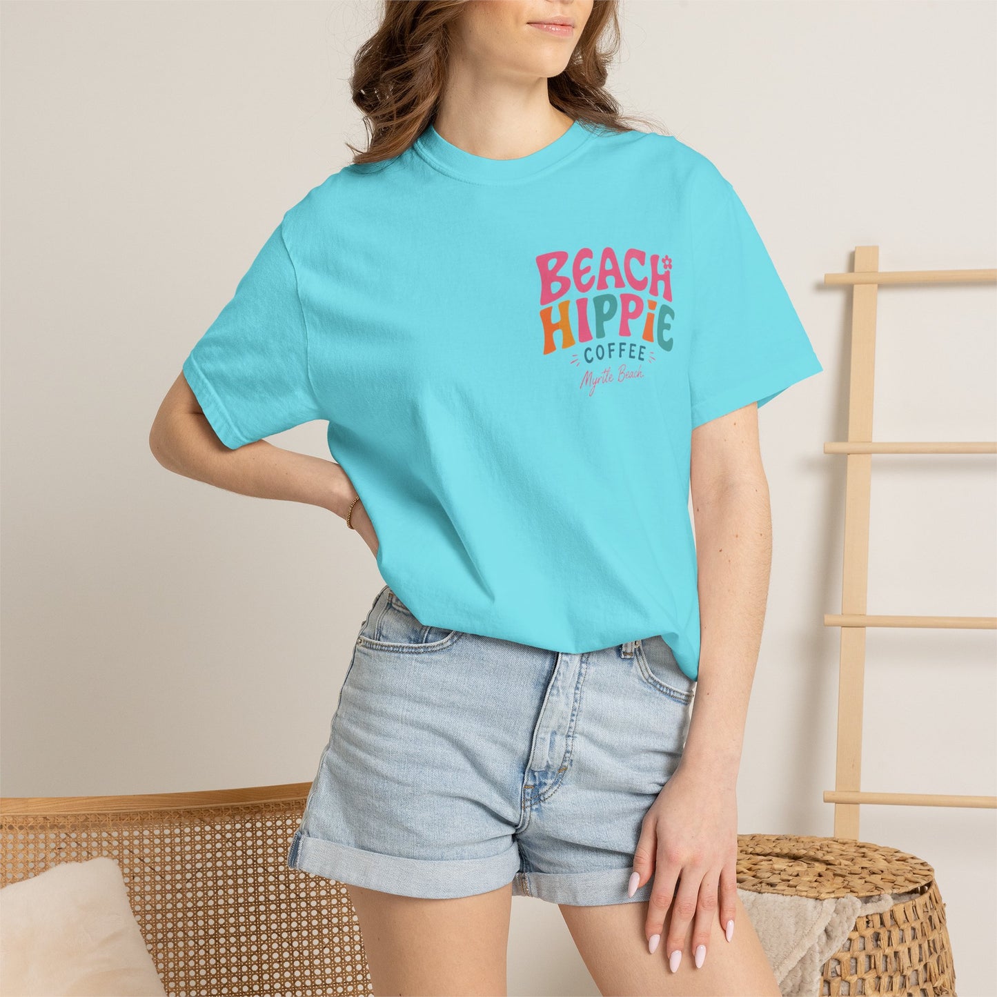 Beach Hippie T-Shirt — 'Beach Hippie Coffee' Vintage Surf Graphic Tee