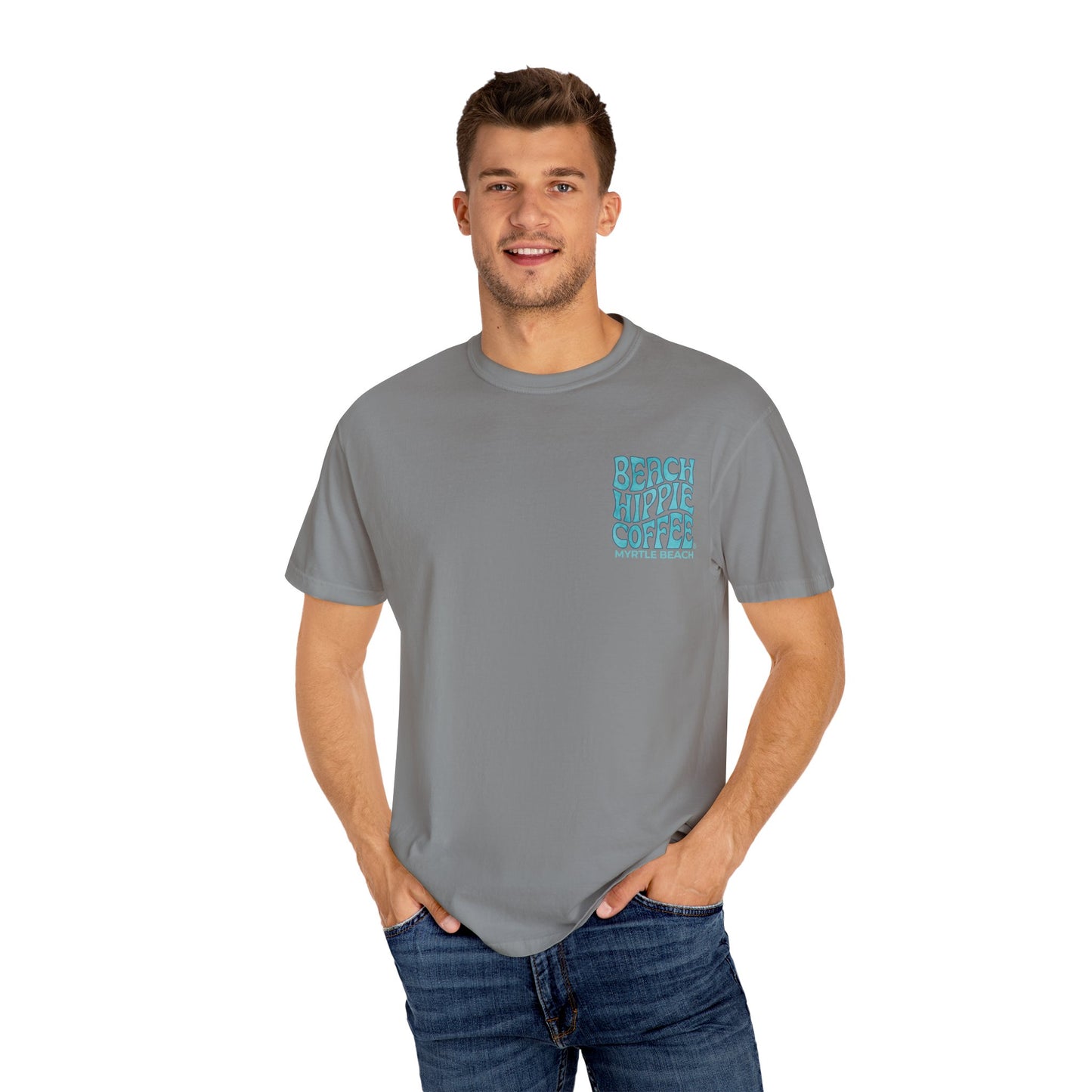 Beach Hippie Coffee Faith Can Move Mountains Tee