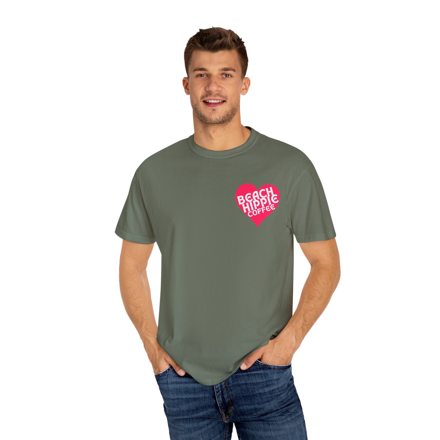 Beach Hippie Coffee T-Shirt - I Am Enough Graphic Tee