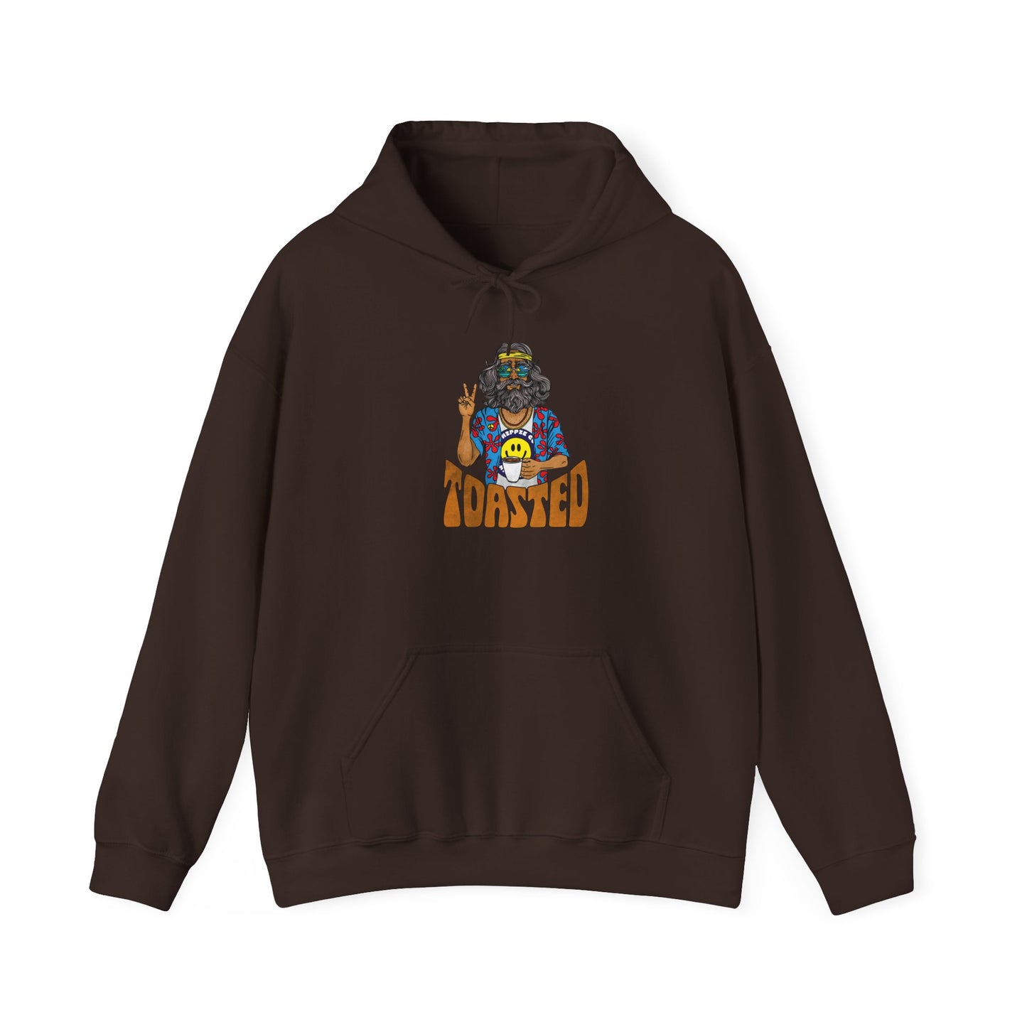 Beach Hippie Coffee Hoodie — "Toasted" Graphic Myrtle Beach Coffee Shop Sweatshirt