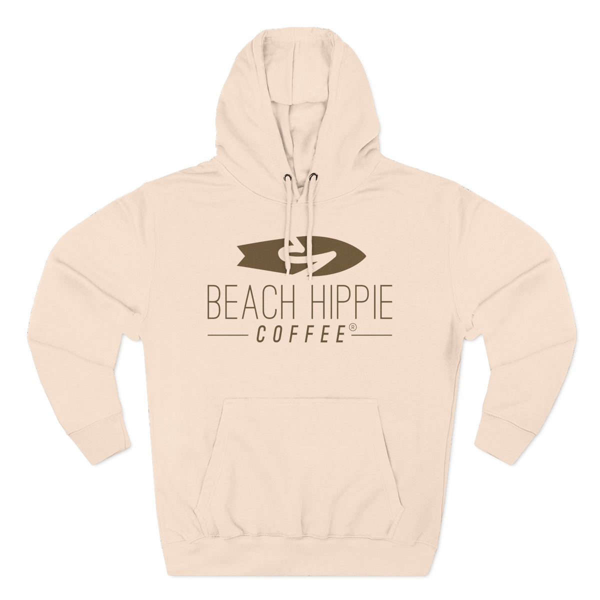 Beach Hippie Coffee Hoodie — "Caffeine Fueled Joy" Vintage Van Pullover