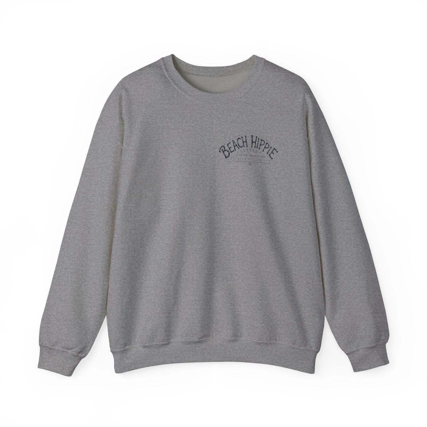 Beach Hippie Crewneck Sweatshirt — Casual Coastal Pullover