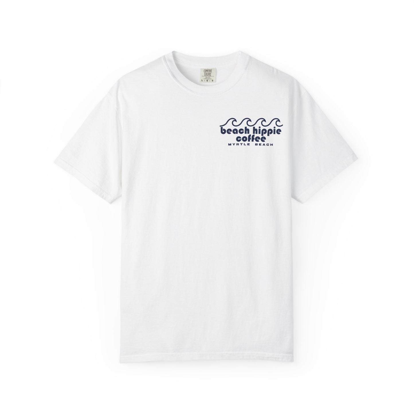 Beach Hippie Coffee T-Shirt — Myrtle Beach Retro Wave Tee